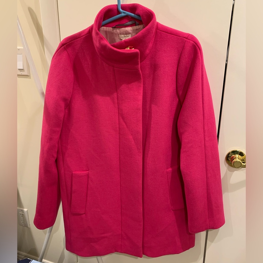 J Crew City Coat Pink Wool Blend - size 10 NWOT